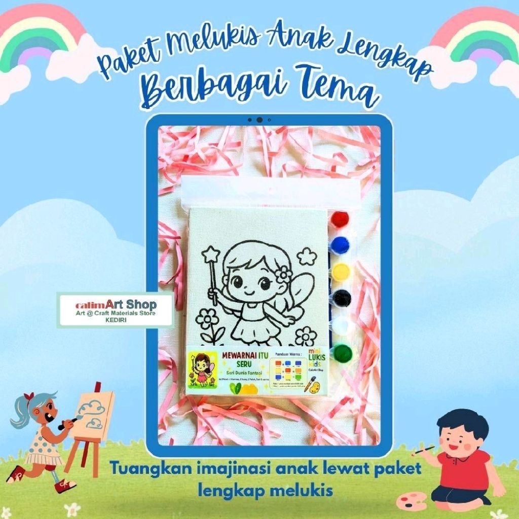 

Paket Melukis Anak | Painting Kit ****PAKET 1 KANVAS****