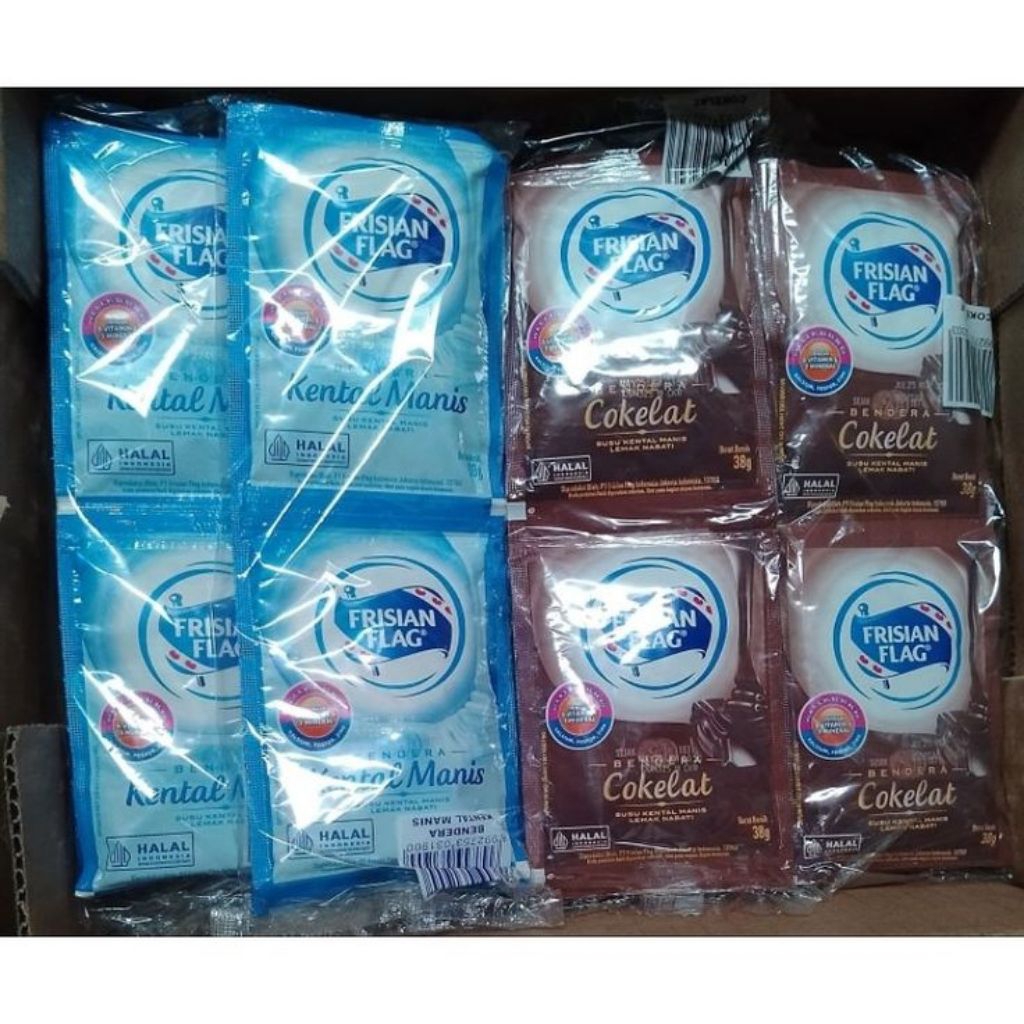 

susu Frisian flag SKM bendera 1 renteng isi 6