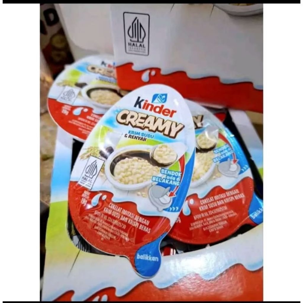 

KINDER CREAMY 1box isi 12pcs murah(EXP OKTOBER 2025)