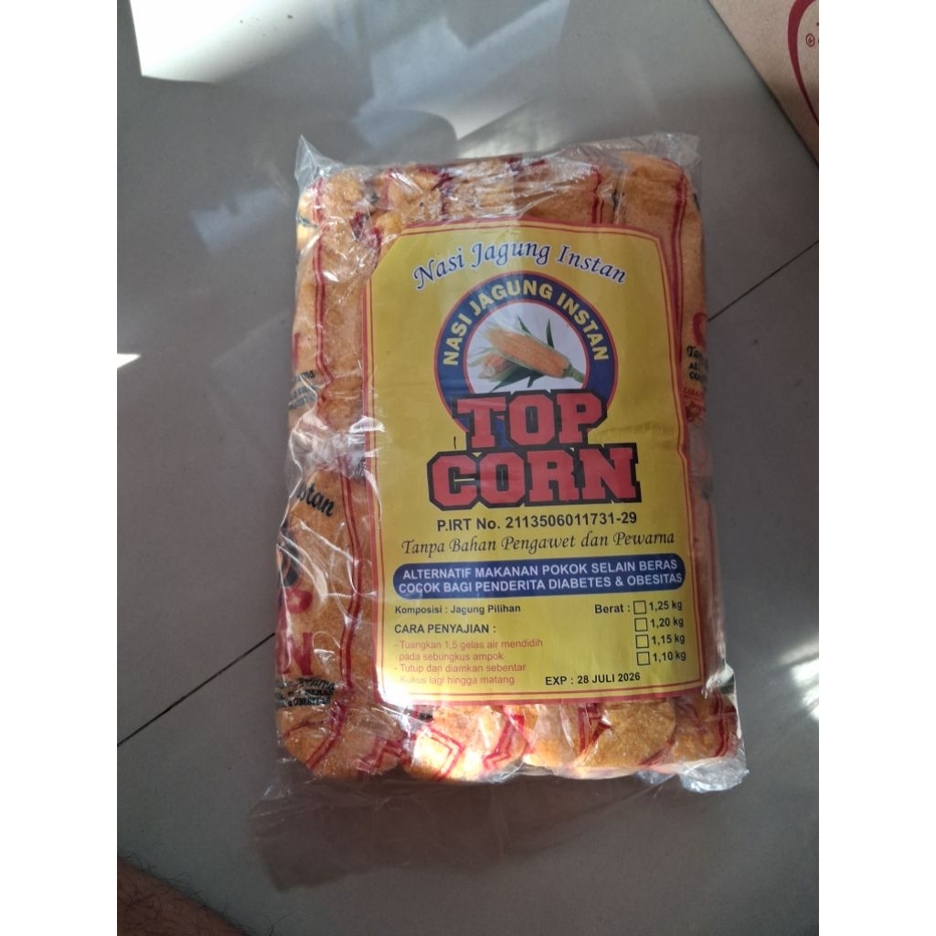 

Nasi jagung instan 1 pak isi 10 PCS kemaaan 150 gram