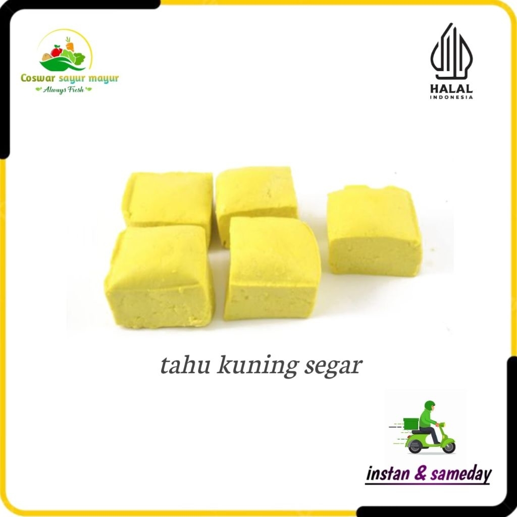 

{ 10 pcs 1 bungkus } tahu kuning segar/tahu kuning bandung tahu goreng