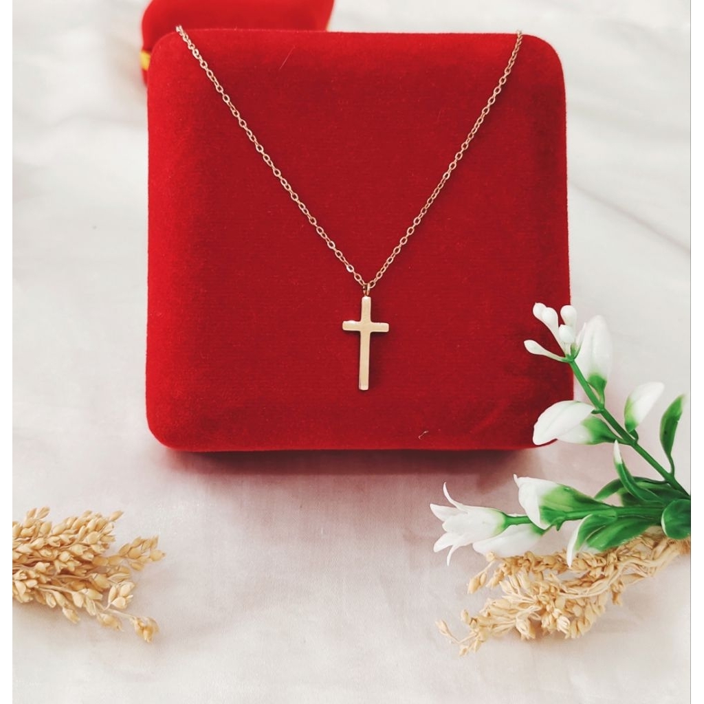 KALUNG SALIB TITANIUM IMPORT ASLI