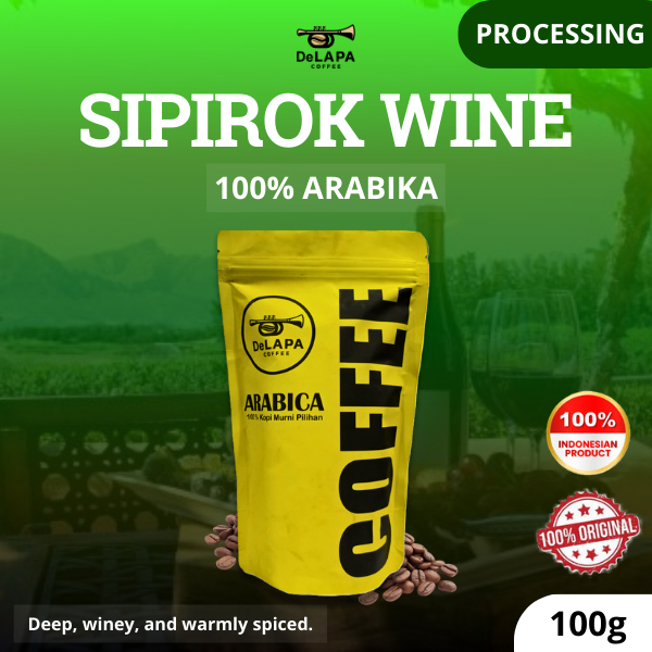 

DELAPA Kopi Arabika Sipirok Wine Arabica Coffee 100 gram - Biji