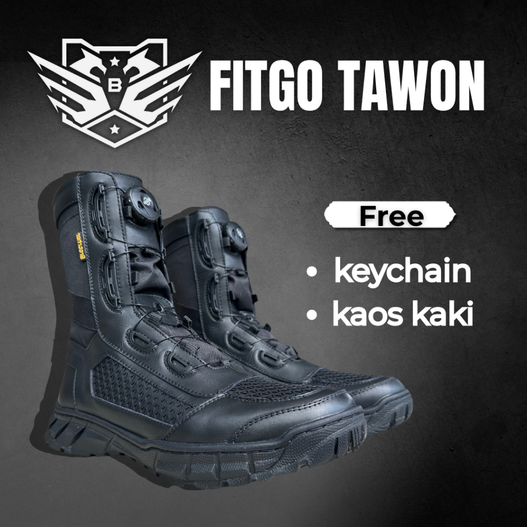 BROTRHER Fitgo Tawon Tactical Sepatu Pdl Tali Putar