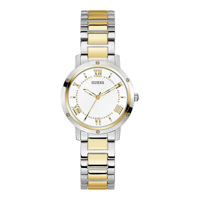 Guess GW0404L2 White Dial Dual Tone Stainless Steel Strap