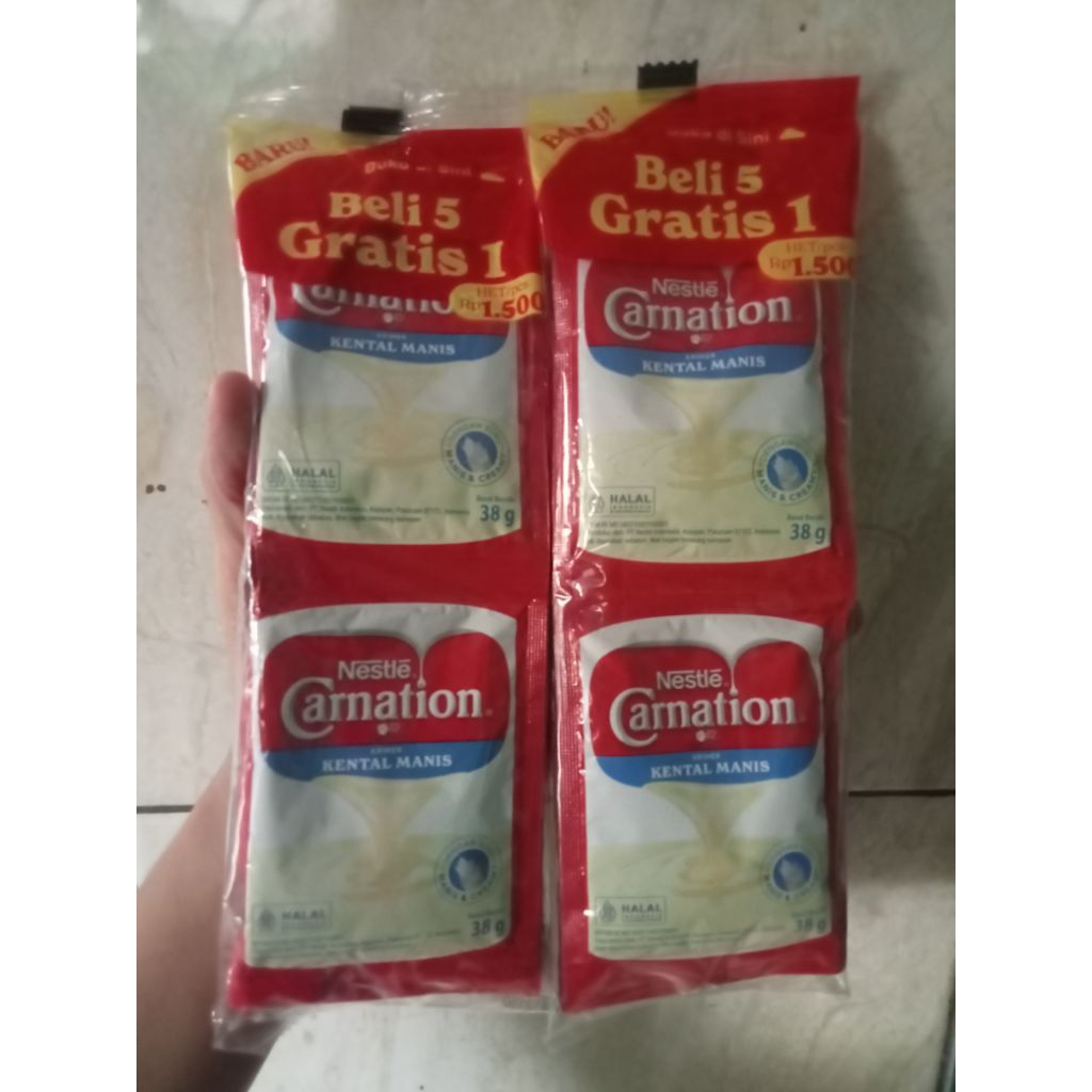 

Susu kental manis saset Carnation 1pak isi 6pc