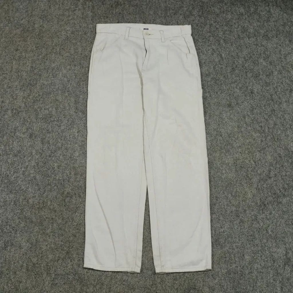 Celana carpenter jeans panjang pria UNIQLO size 31 second celana putih pria