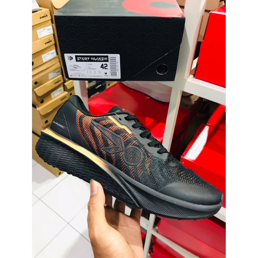 BIG SALE KANKY GESHIN ORIGINAL SEPATU HITAM/FULL BLACK/PRIA/RUNNING/LARI/SNEAKERS