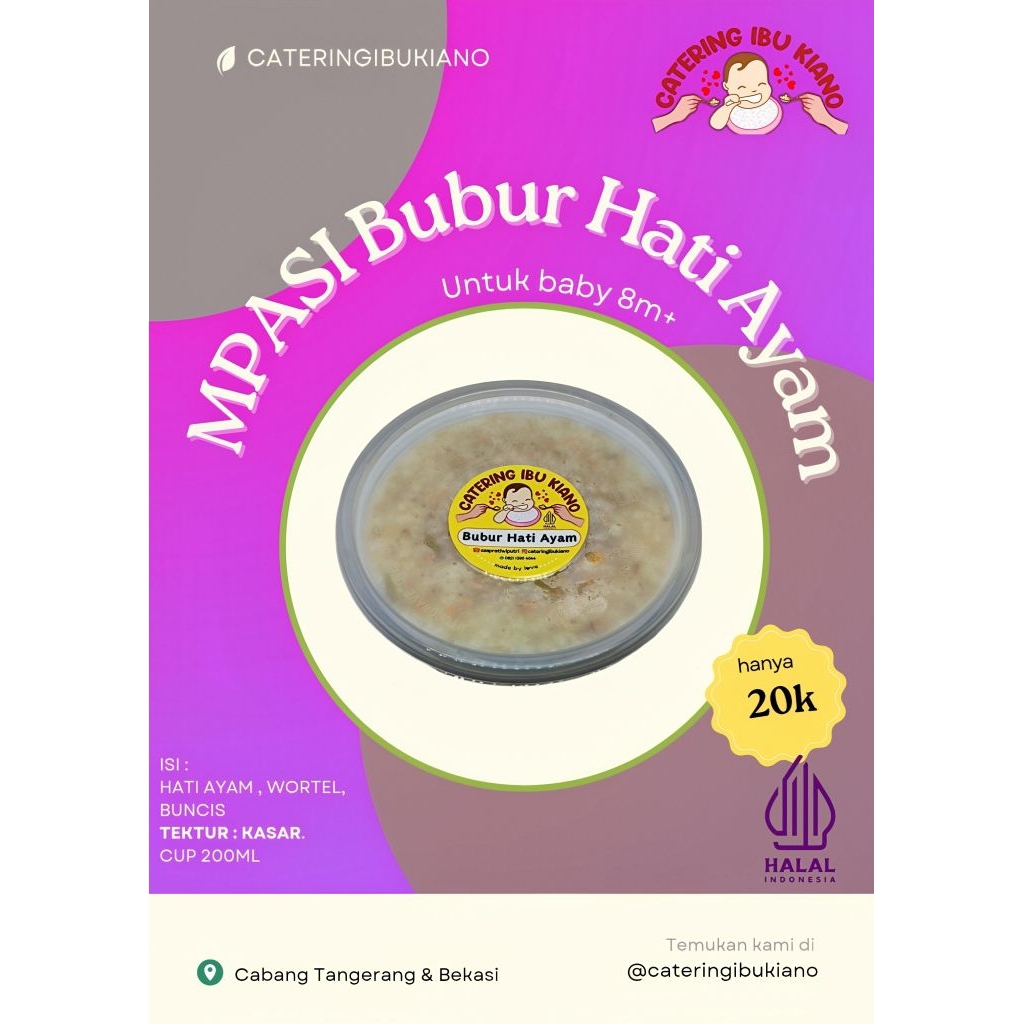 Bubur Hati Ayam Catering MPASI Bayi Frozen