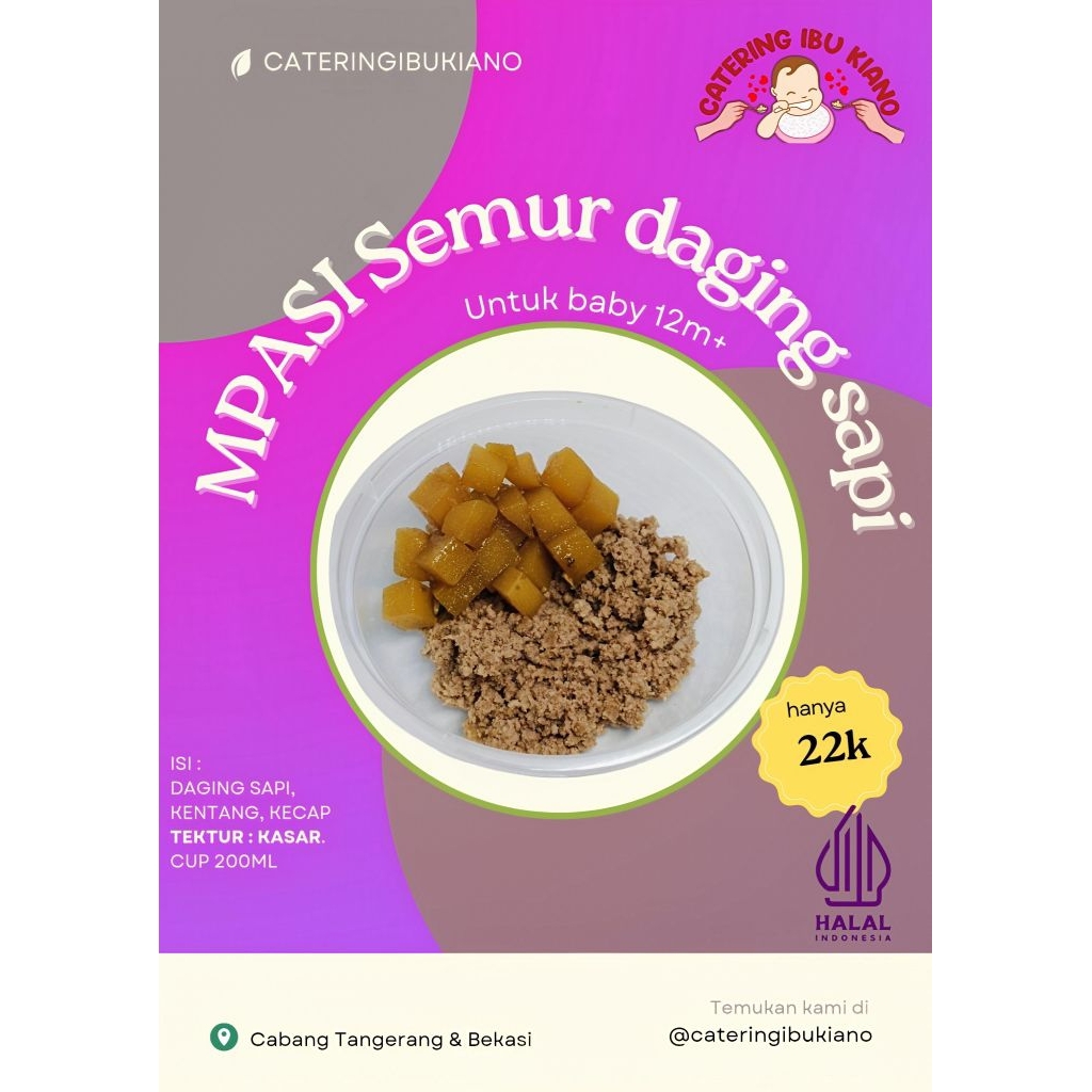 

NEW Semur Daging Sapi Catering MPASI Bayi Frozen Bekasi