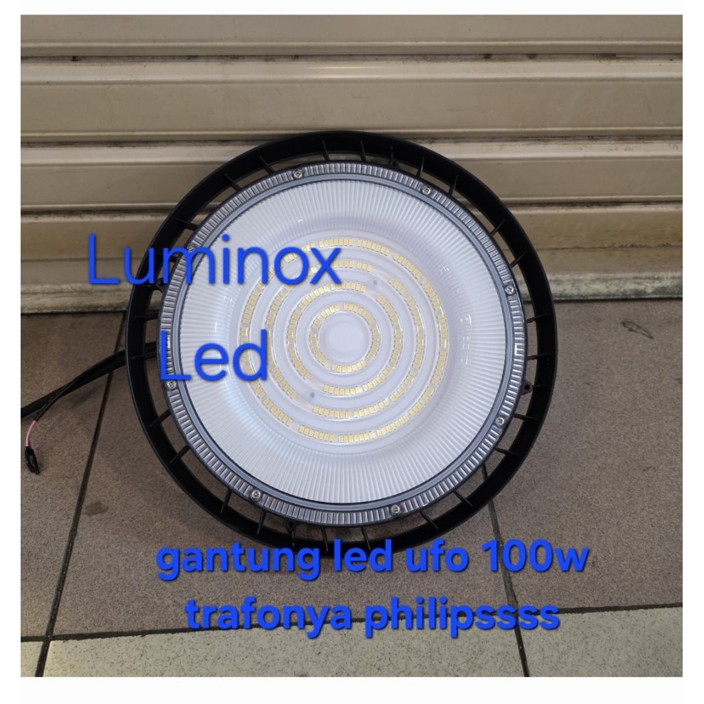 lampu gantung industri ufo led trafonya philip 100w 100 watt / highbay ufo smd 100watt 100w 220volt