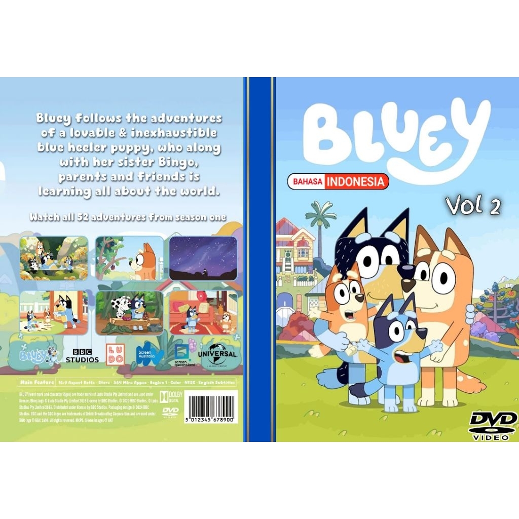 DVD BLUEY BAHASA INDONESIA VOL 2 - DVD HIBURAN ANAK ANAK TERPOPULER