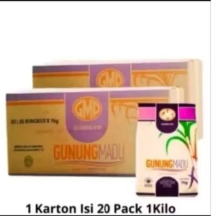 

gula gmp 1 dus isi 20 pcs kemasan 1kg