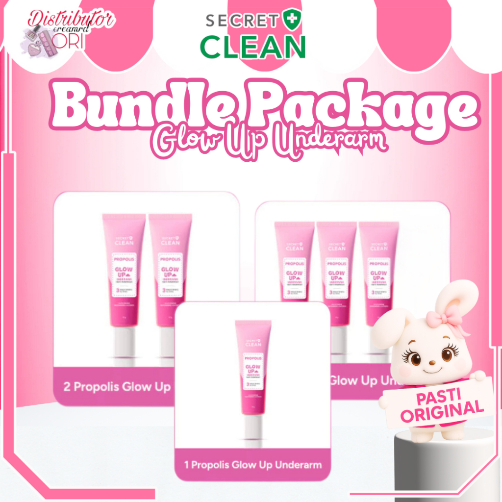 Secret Clean Propolis Glow Up Underarm 30gr | Pencerah Lipatan, Selangkangan, Ketiak  | Bpom | Origi
