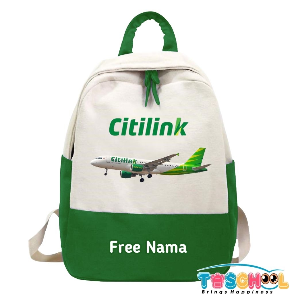 TAS RANSEL ANAK PESAWAT CITILINK FREE NAMA