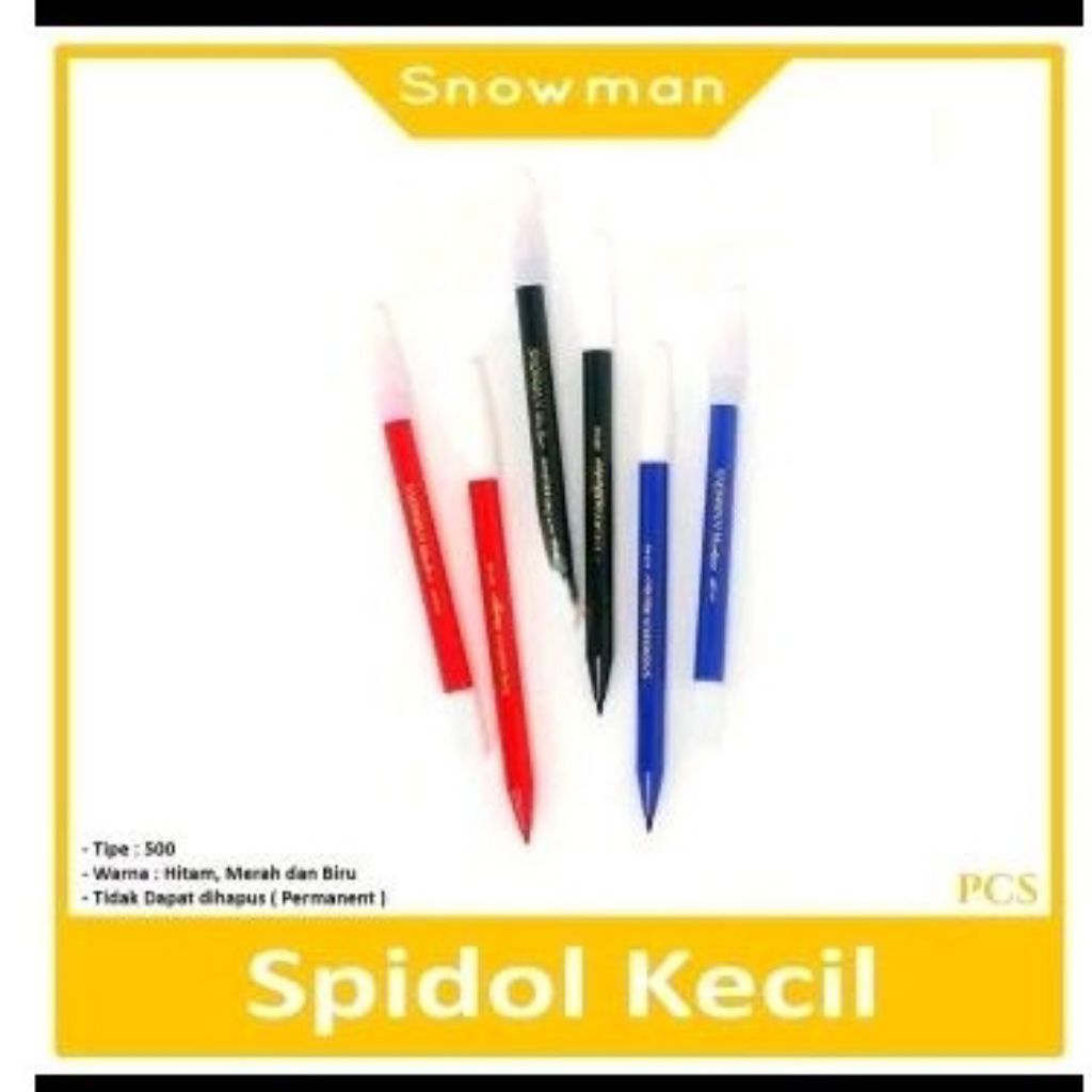 

[ 1LUSIN ] SNOWMAN MARKER/SPIDOL WARNA KECIL/PEWARNA SPIDO MERK SNOWMAN