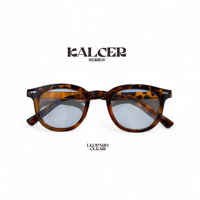 Baiyoo Kacamata Vincent Anti Radiasi Pria wanita Lensa clear blueray frame leopard Kacamata kekinian