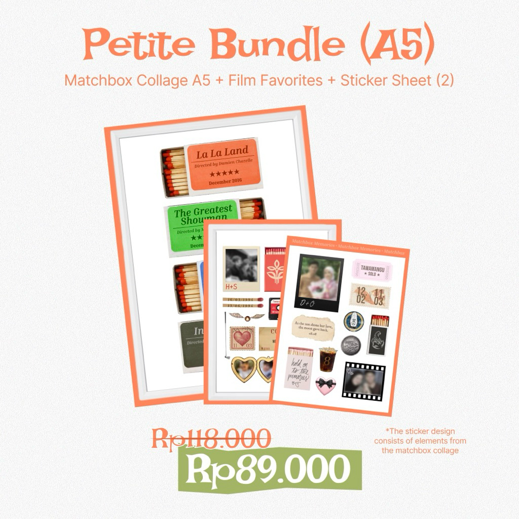

PETITE BUNDLE - Matchbox Memories Collage A5, Film Favorites, Sticker Sheet