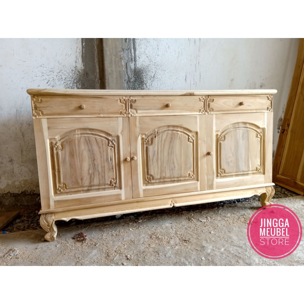 meja tv lemari tv buffet tv meja kabinet drawer lemari kabinet kayu jati