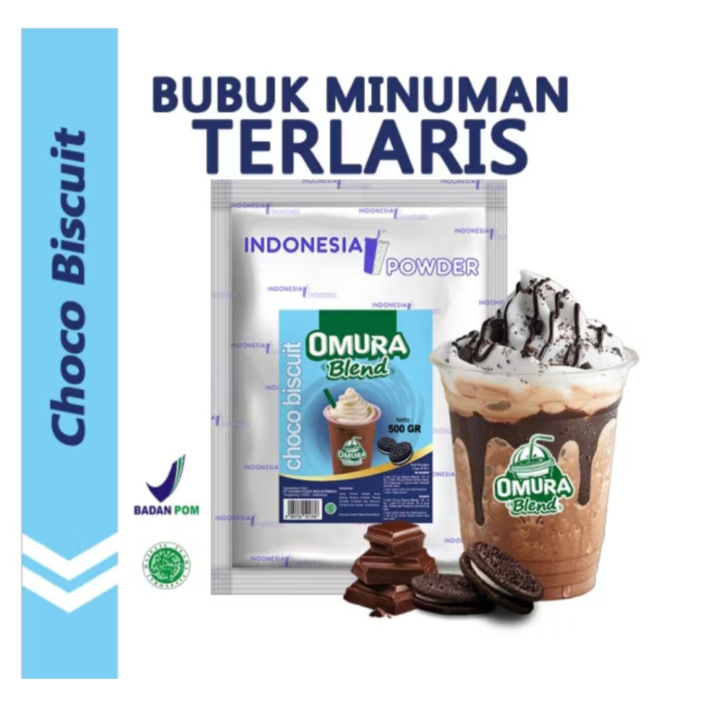 

Omura Blend Bubuk Minuman Premium Rasa Choco Biscuit Powder Drink 1 kg Omura Powder