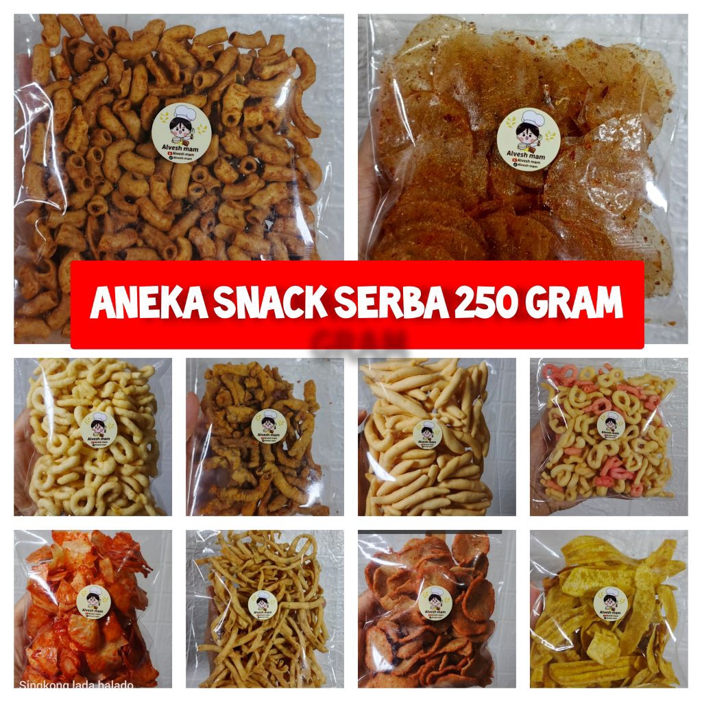 

aneka snack serba 250gram/cemilan makanan ringan bebas pilih rasa/makanan ringan