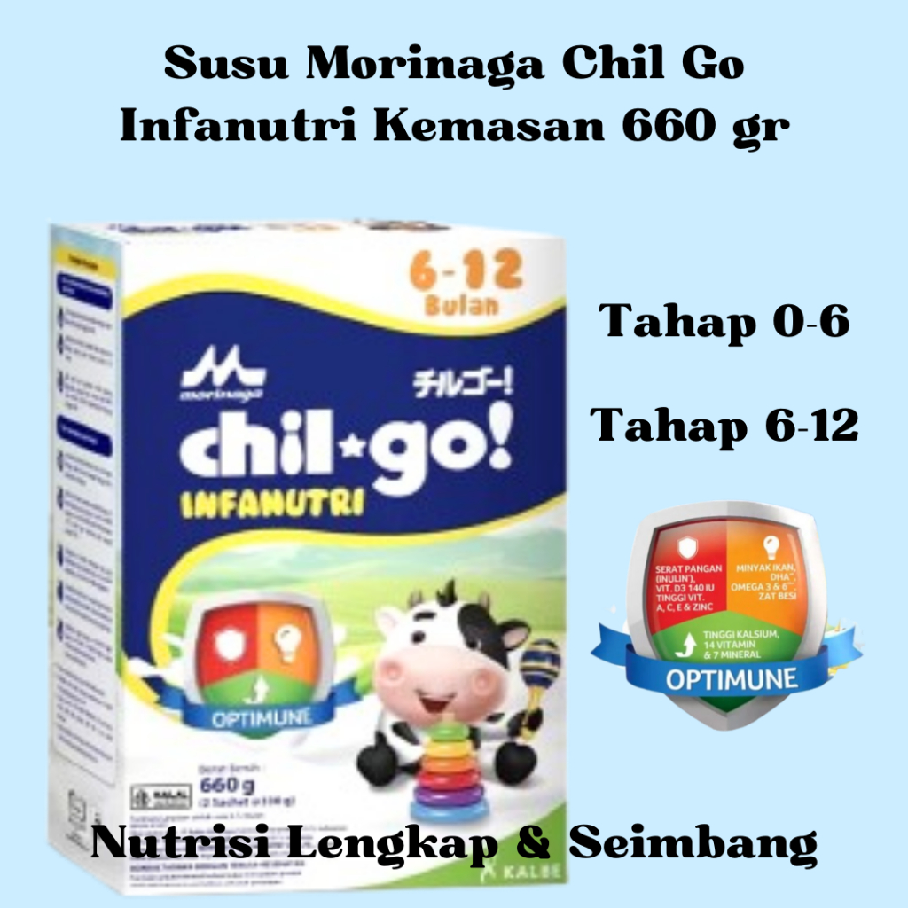 

Morinaga Chil Go Infanutri Kemasan 660 gram - Tahap 0 Sampai 12 Bulan - Dukung Pertumbuhan