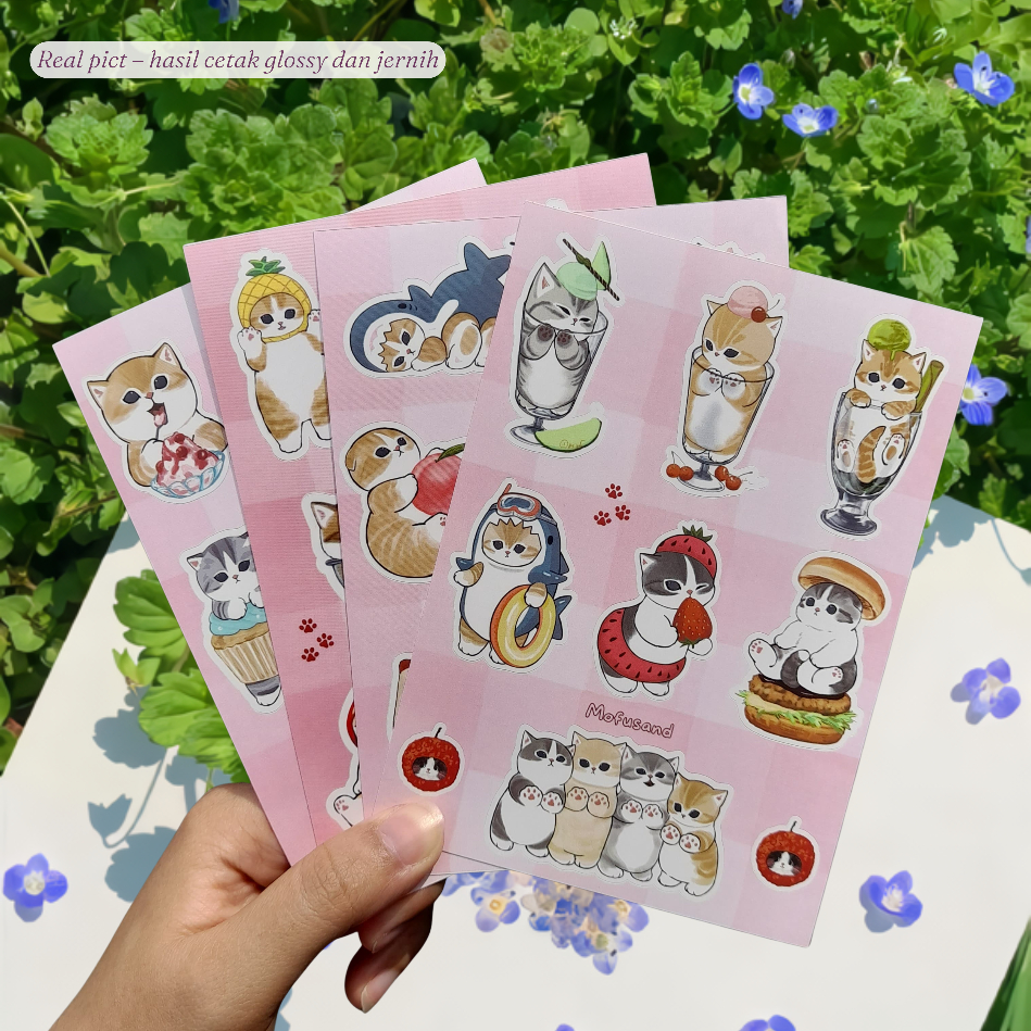 

[BUY 3 GET 1 FREE] Mofusand Cats - Aesthetic Vinyl Sticker Pack with Kiss Cut (A6)