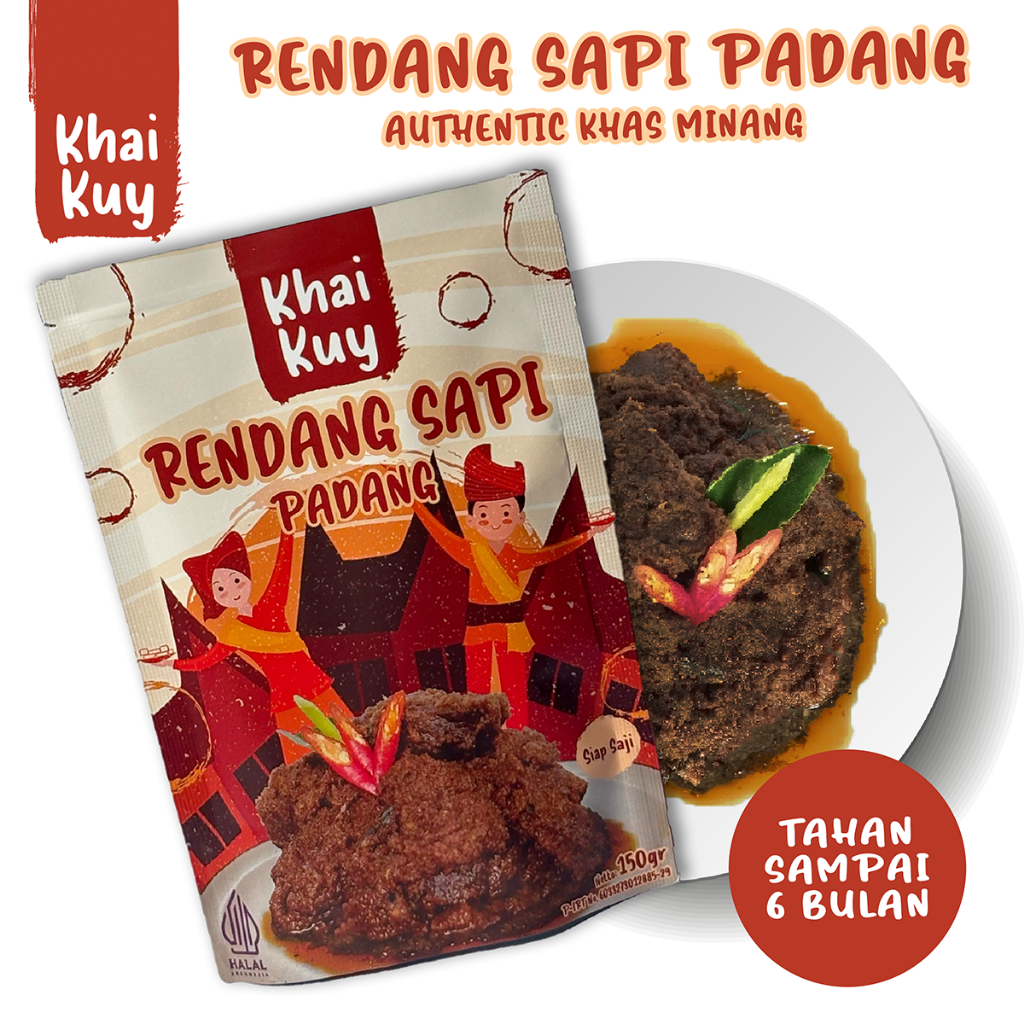 

Khaikuy - Rendang Daging Sapi Asli Padang Kemasan Siap Saji 150gr