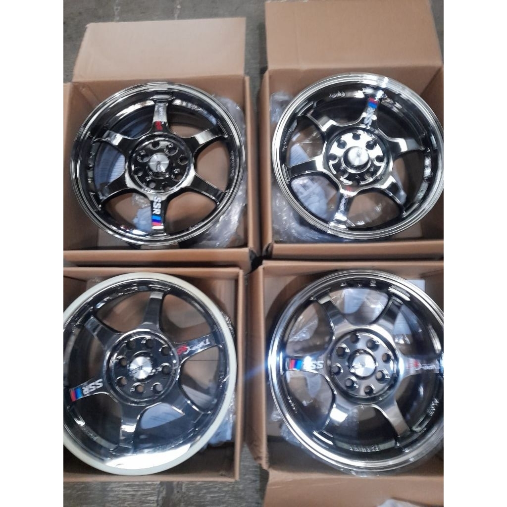 velk baru ssr type c blackchrome R15 4x100 4x114 lebar 6,5 et 40