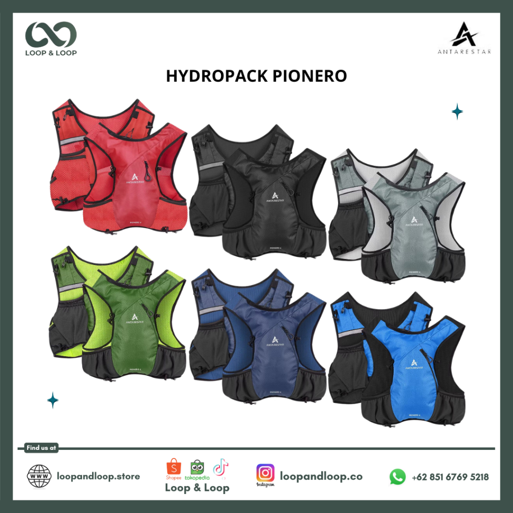 ANTARESTAR - Hydropack Pionero 6 Outdoor Hydropack Ultralight Tas Trailrun Tas Olahraga Hiking / Ves