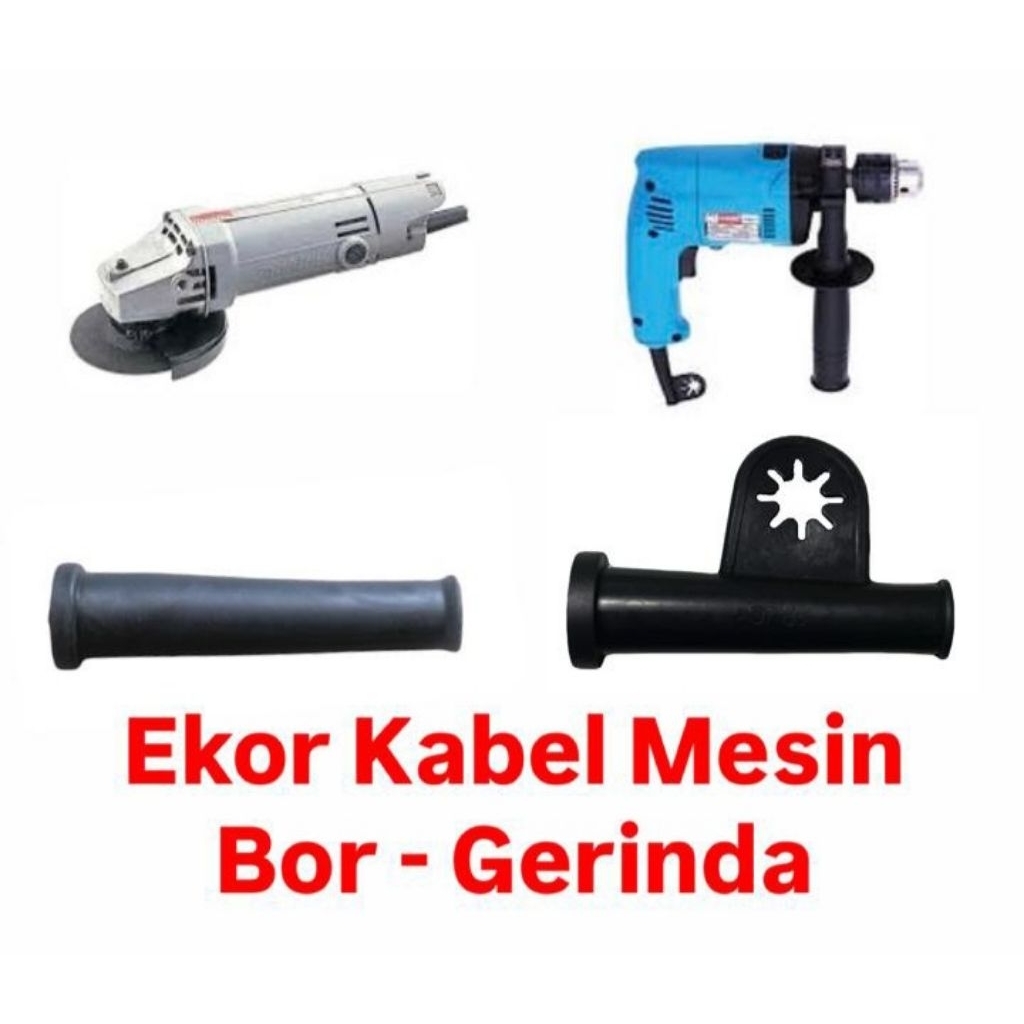 selongsong karet pelindung kabel mesin gerinda bor / ekor kabel