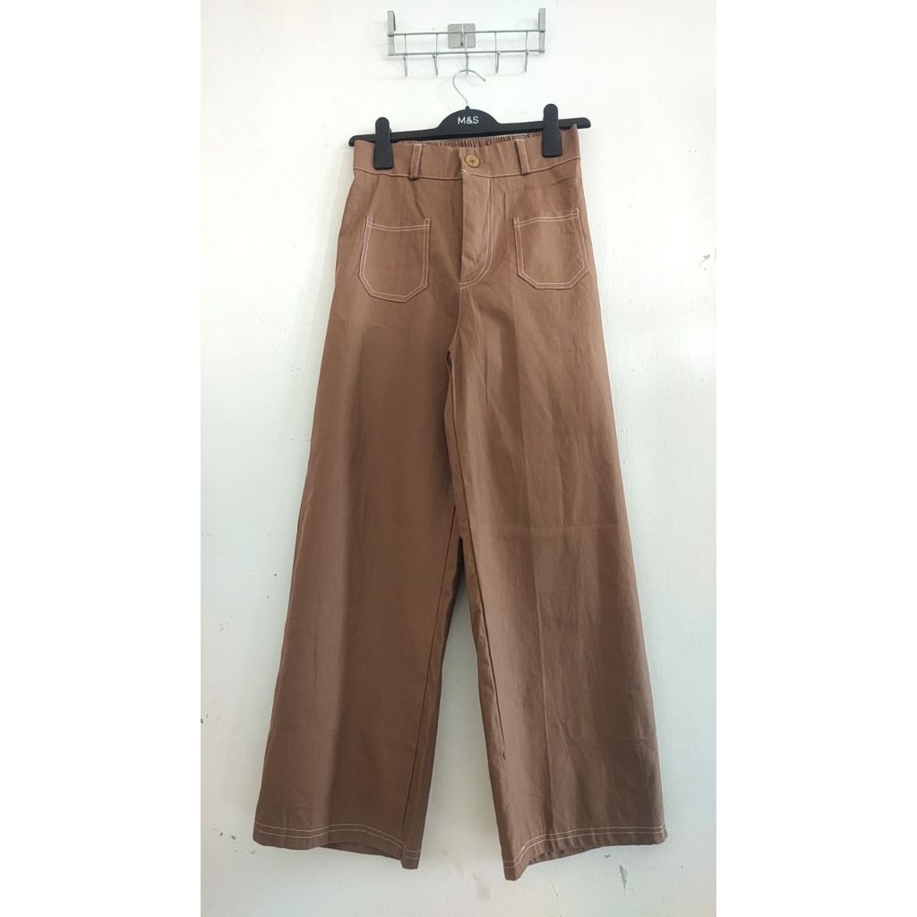 celana kulot katun drill premium wanita