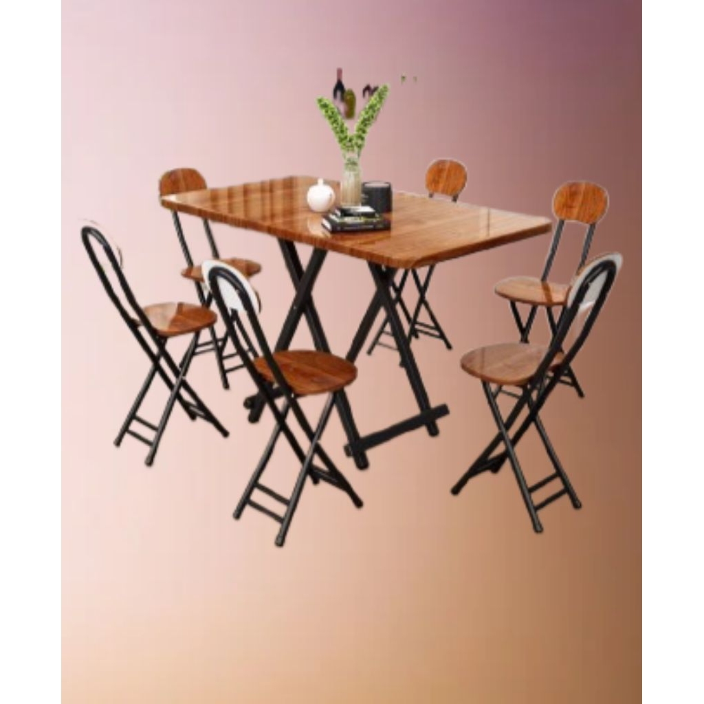 Meja Makan Lipat Dan Kursi / Meja Lipat portable / Meja Lipat Belajar