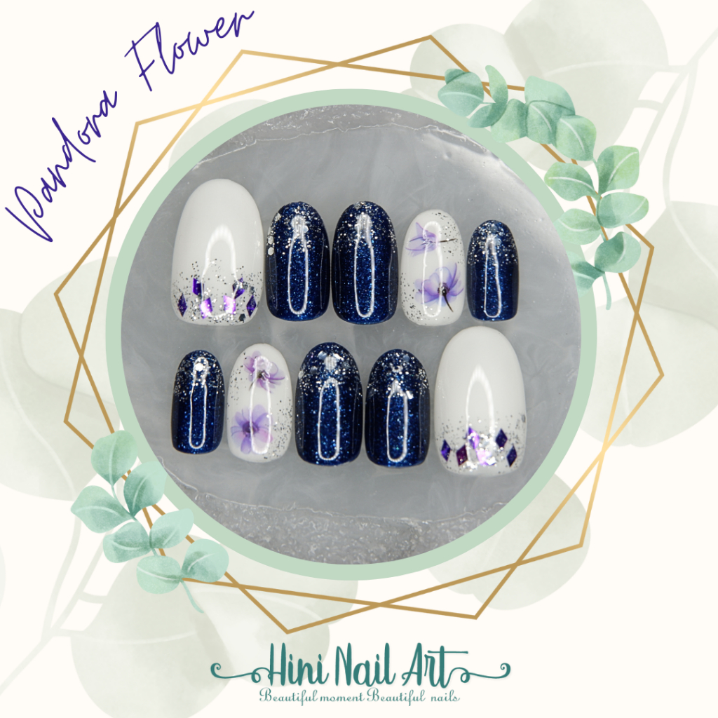 Press on nails Kuku palsu Pandora Flower
