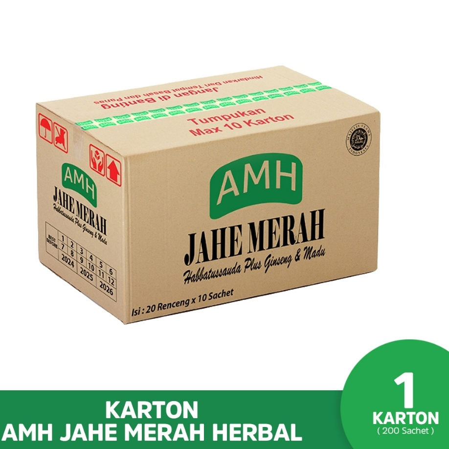 

1 KARTON AMH JAHE MERAH Super Habatussauda 20 Renceng Minuman tradisional original