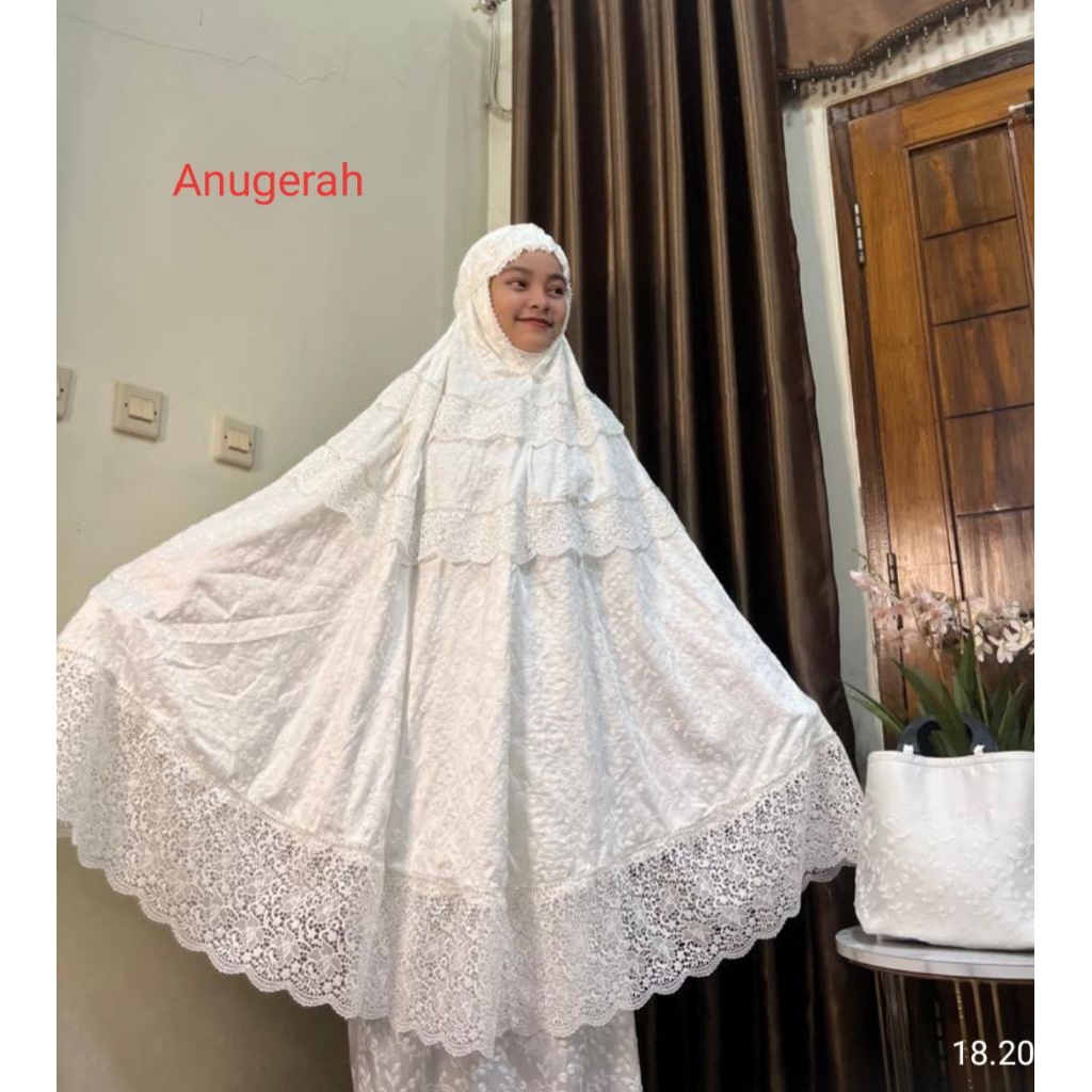 Mukena Dewasa Sutra Paris ORI Kalung