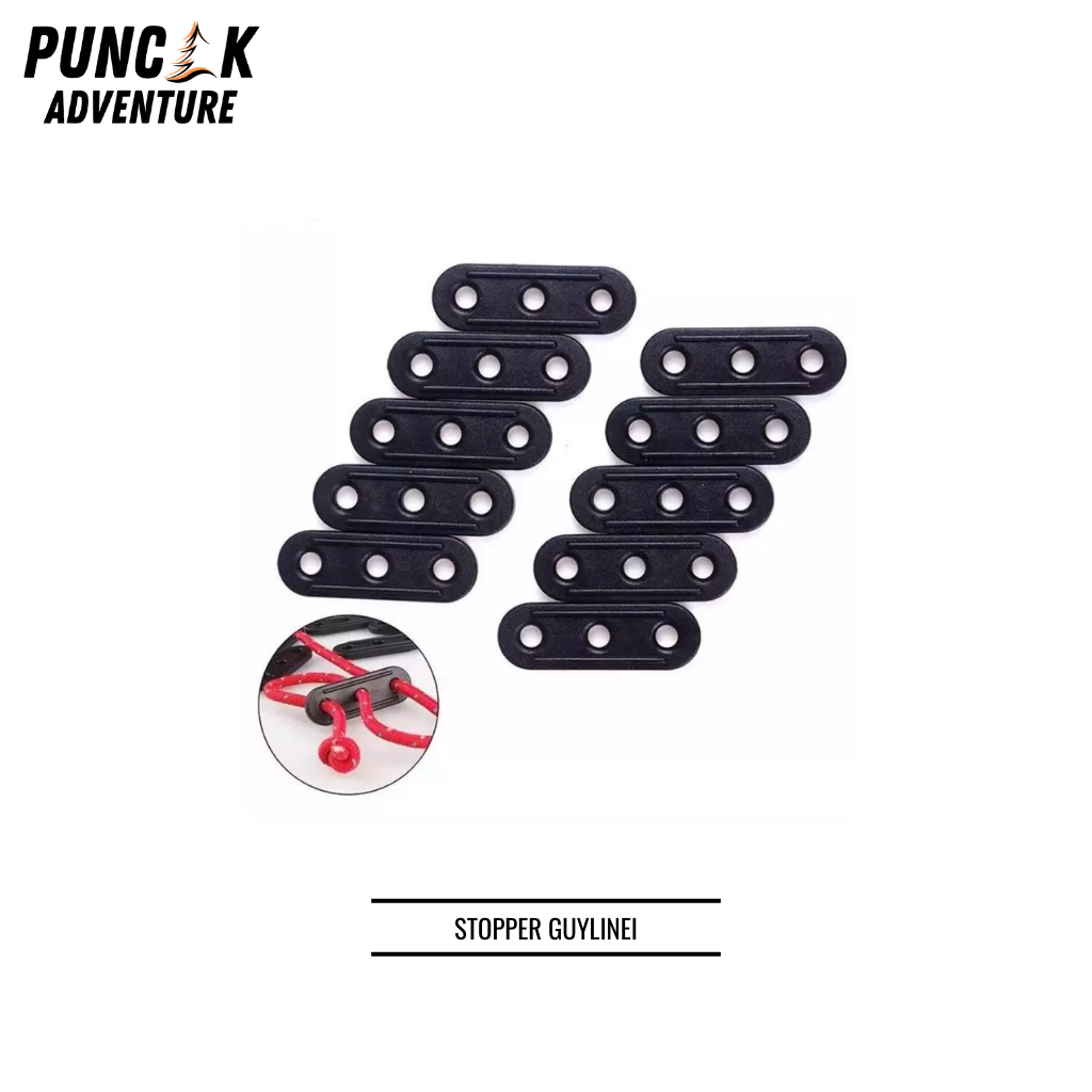 Stopper Pengencang tali tenda dan guyline Fly sheet