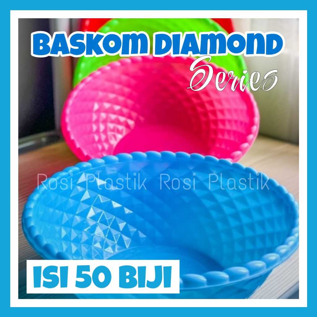 50 BIJI Baskom Diamond Series Hajatan Murah / Waskom Ceting Berkat / Wakul Plastik / Bakul Kenduri