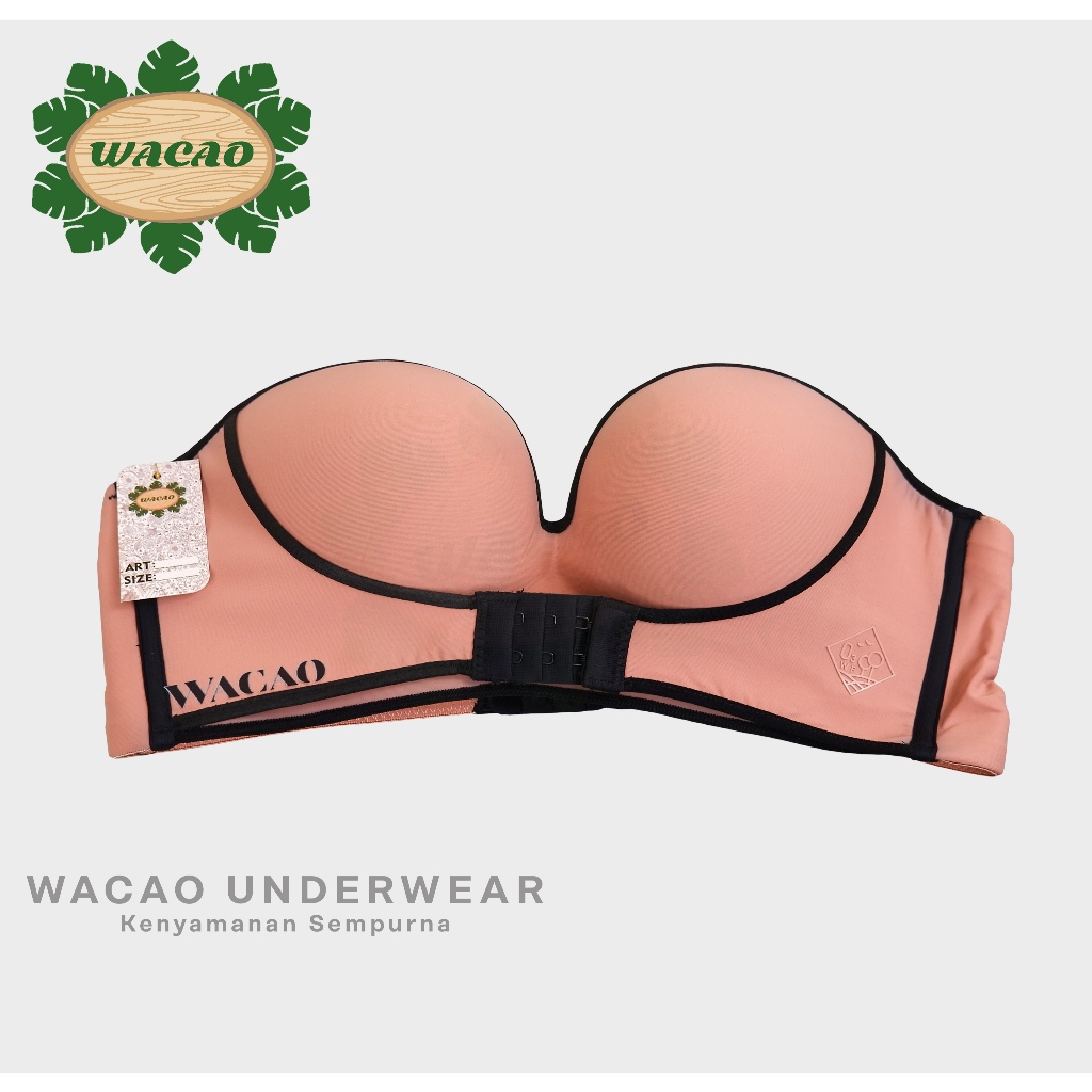 WACAO - Bra Busa Tebal Tanpa Kawat  || Push Up Bra 3 Pengait Cup A Ukuran 32-36 Nyaman Bh A2 Motif