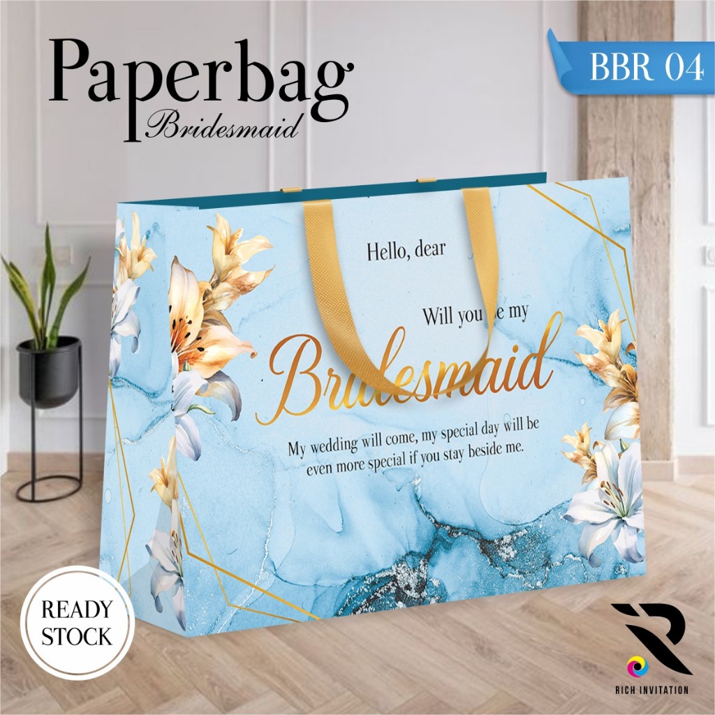 

PAPERBAG BRIDESMAID FULL COLOUR - TAS BRIDESMAID SIMPLE ELEGANT - PAPERBAG BBR 04