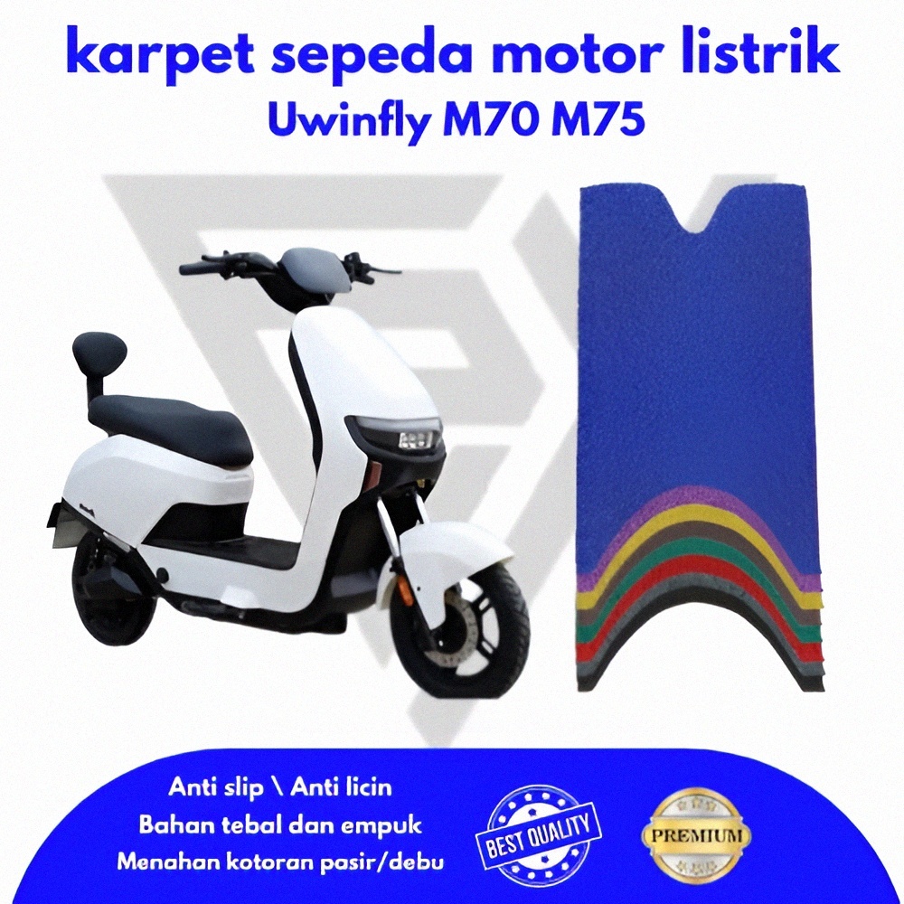 Karpet Sepeda Motor Listrik UwinFly M70 dan M75, Alas Kaki, Pijakan Kaki
