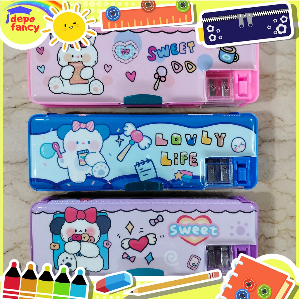 

Kotak Pensil Magnet 2 Sisi DZ-1861 / Pencil Case / Tepak Pensil / Boks Pensil / Box Pen