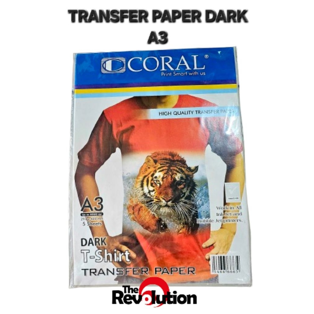 

CORAL TRANSFER PAPER DARK A3