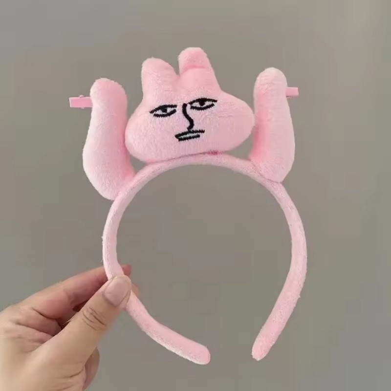 Bando Boneka Lucu Bando Boneka Jepit Rambut Bando Pink Bando Boneka Pegang Rambut