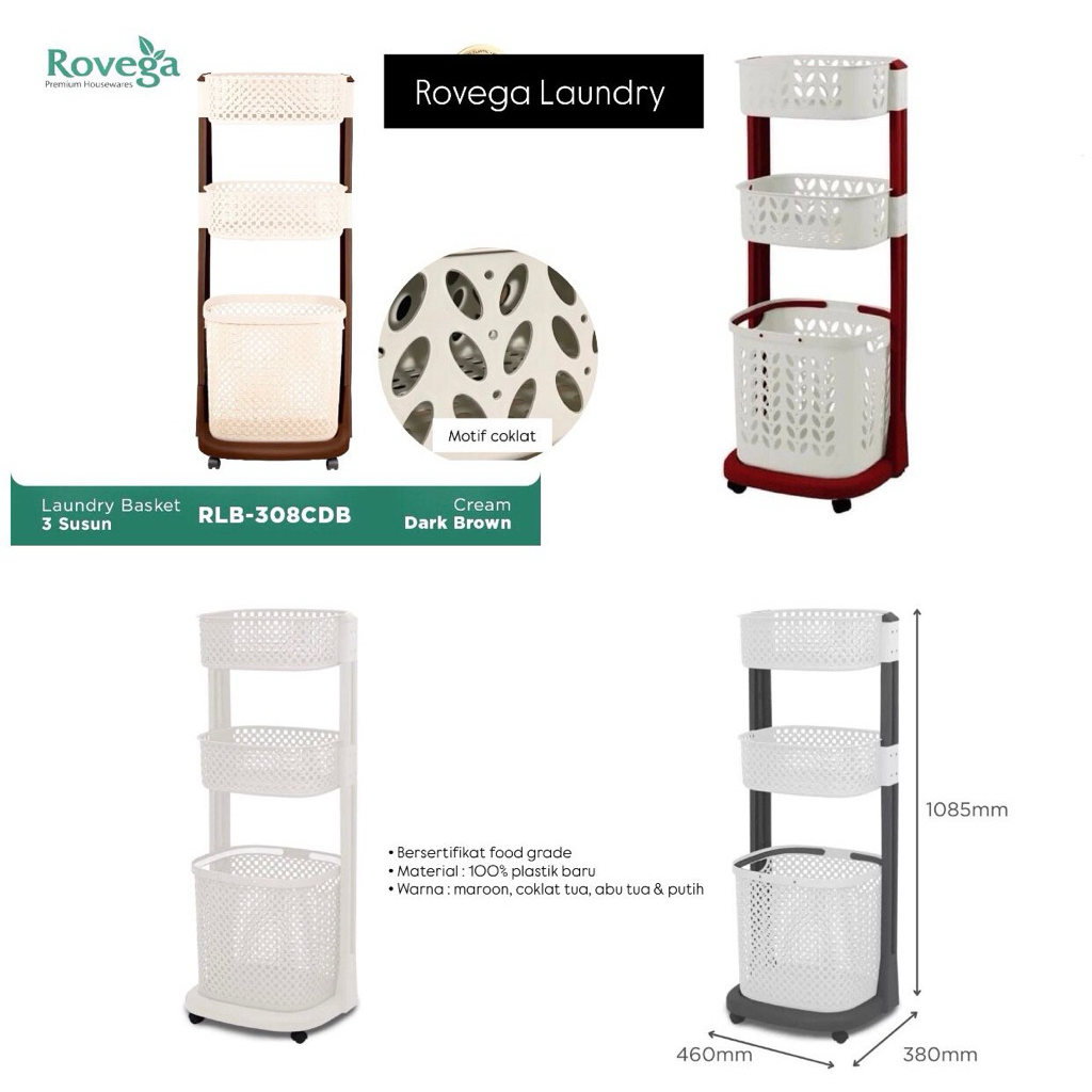 ROVEGA LAUNDRY BASKET / RAK PENYIMPANAN BAJU KOTOR