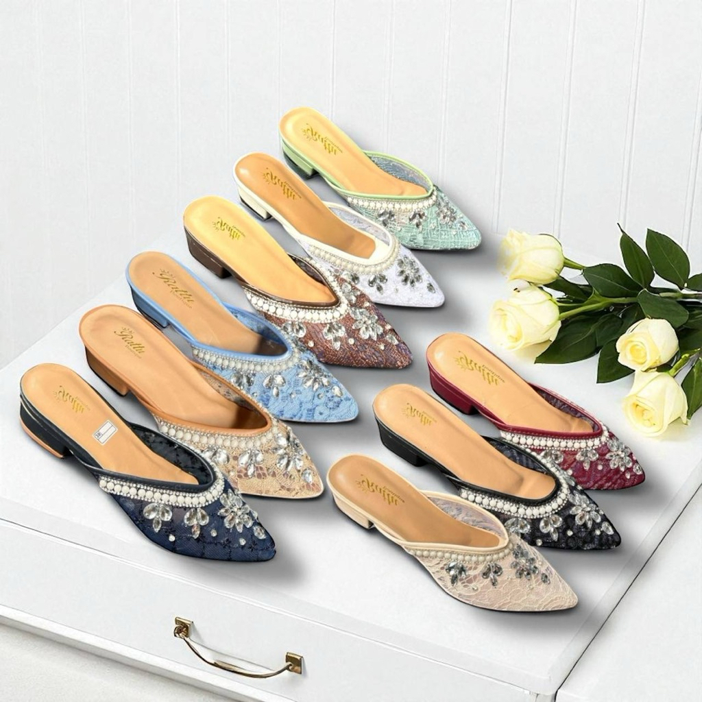 Sepatu Pesta Heels 3cm Tahu Marwika Size 37-45 / High Heels / Selop pesta / Sepatu Kondangan Wanita