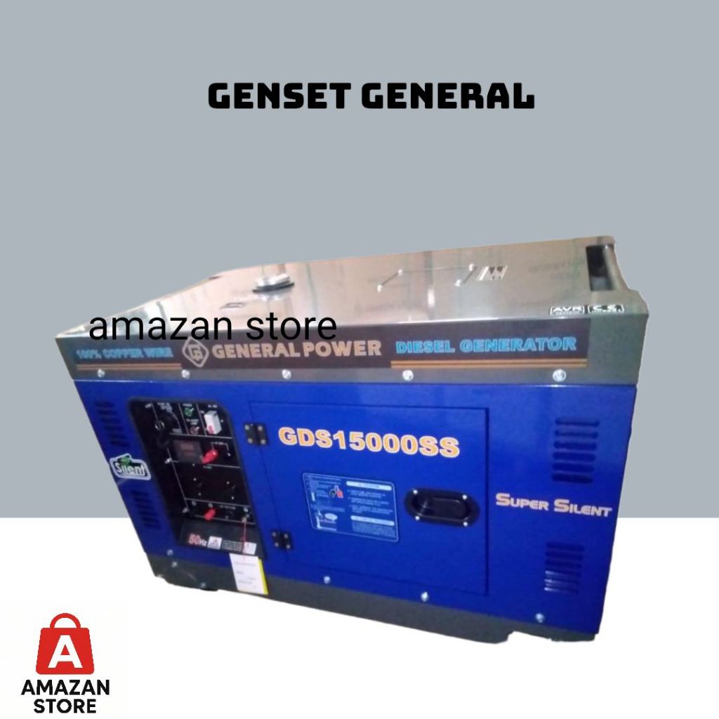 Mesin Genset General Silent Diesel/Solar 10000 watt 12.5KVA  General GDS 15000 SS/SS 3/ D -3 phase 3