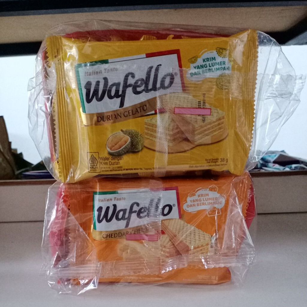 

WAFELLO WAFER 1PACK ISI 10+1 KRIM DURIAN / KRIM KEJU