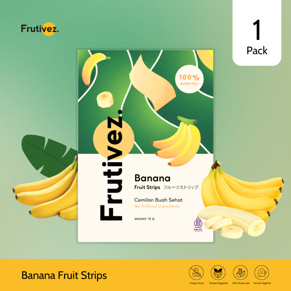 

Frutivez - Banana Fruit Strips - 100% Buah Asli