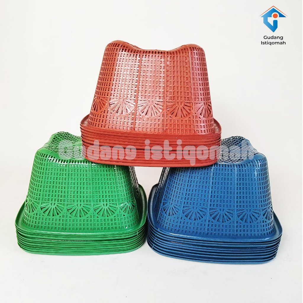 24 PCS Wakul Kotak plastik / Besek Nasi / Ceting / Bakul Hajat Murah